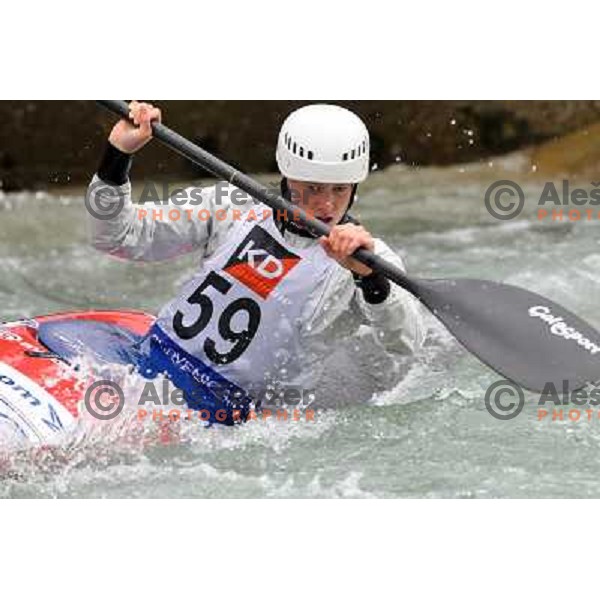 Ursa Kragelj (SLO) in action during ICF kayak&canoe slalom race Tacen 2010 in Ljubljana, Slovenia 15.5.2010 