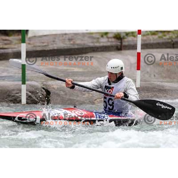 Ursa Kragelj (SLO) in action during ICF kayak&canoe slalom race Tacen 2010 in Ljubljana, Slovenia 15.5.2010 