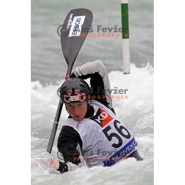 Nina Mozetic (SLO) in action during ICF kayak&canoe slalom race Tacen 2010 in Ljubljana, Slovenia 15.5.2010 