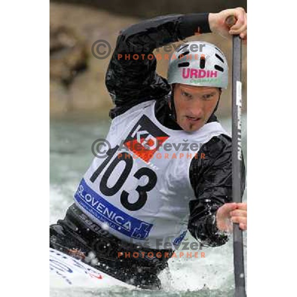 Dejan Stevanovic (SLO) in action during ICF kayak&canoe slalom race Tacen 2010 in Ljubljana, Slovenia 15.5.2010 