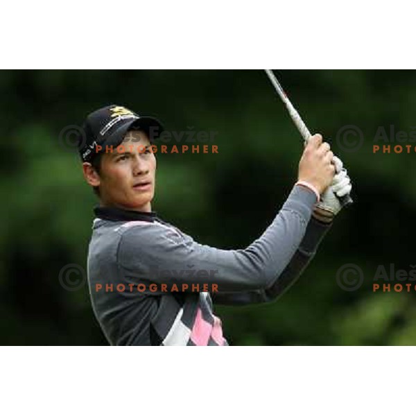 Aljaz Brumen in action during final day of Slovenian Golf Open, professional golf tournament on Alps Tour, played at Ptuj golf course, Slovenia 16.5.2010 