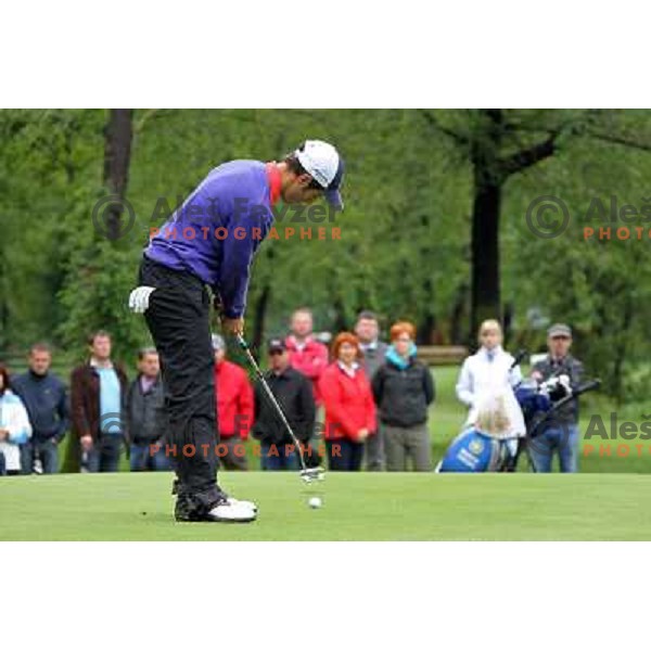 Manuel Trappel (AUT) in action during final day of Slovenian Golf Open, professional golf tournament on Alps Tour, played at Ptuj golf course, Slovenia 16.5.2010 