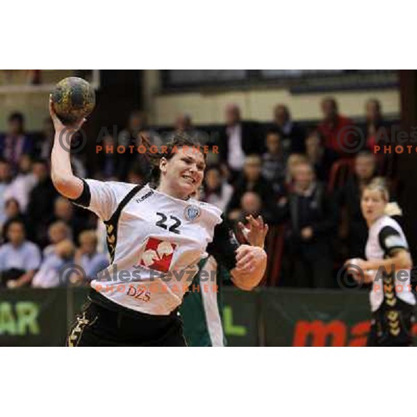 Dragana Cvijic in action during handball match Krim Mercator- Olimpija in final round of Slovenian National Championships , played at Galjevica Hall in Ljubljana, Slovenia 15.5.2010 