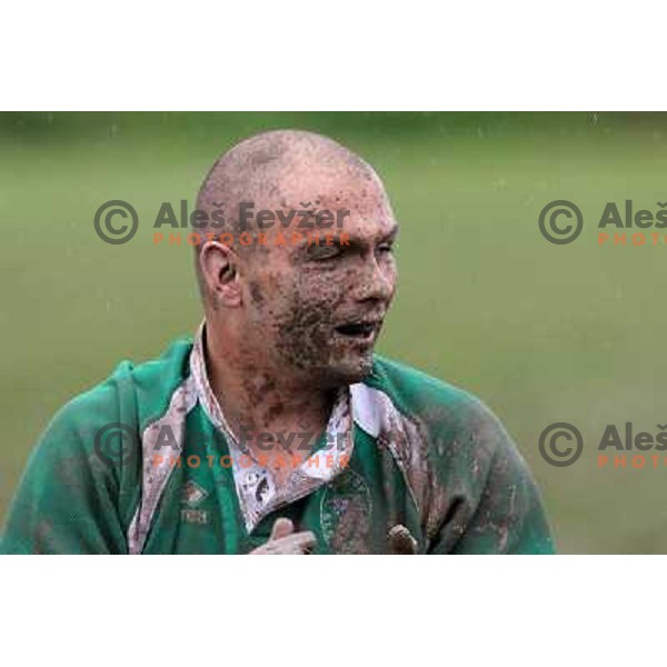 Iztok Javornik in action during rugby match Slovenia- Denmark in European Championships Division 3B, played Oval Stanezice, Ljubljana 15.5.2010. Slovenia won 14:12. 