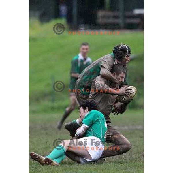 Damjan Ahacic in action during rugby match Slovenia- Denmark in European Championships Division 3B, played Oval Stanezice, Ljubljana 15.5.2010. Slovenia won 14:12. 