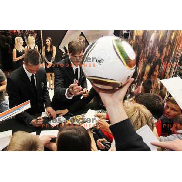 Milivoje Novakovic, member of Slovenia football team for 2010 World Cup in XYZ store in City Park, Ljubljana 20.5.2010 