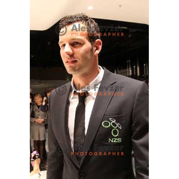 Samir Handanovic, member of Slovenia football team for 2010 World Cup in XYZ store in City Park, Ljubljana 20.5.2010 