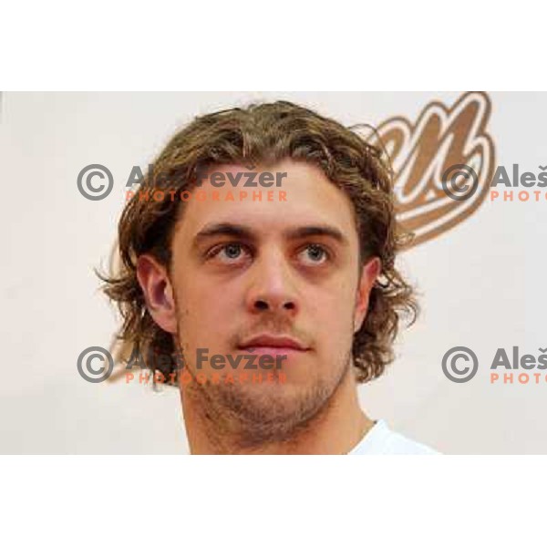 Anze Kopitar, LA Kings (NHL) forward at press conference in Forma+ sports shop in Ljubljana, Slovenia 21.5.2010 