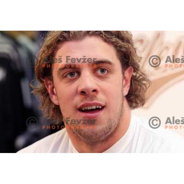 Anze Kopitar, LA Kings (NHL) forward at press conference in Forma+ sports shop in Ljubljana, Slovenia 21.5.2010 