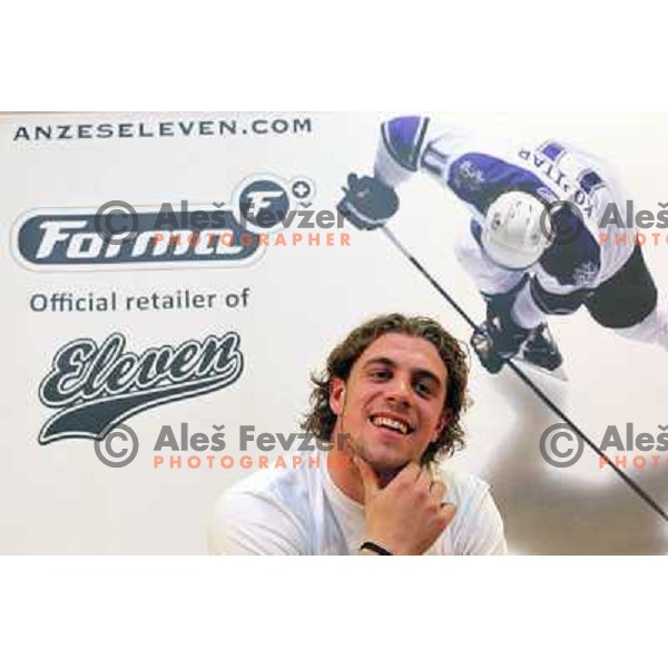 Anze Kopitar, LA Kings (NHL) forward at press conference in Forma+ sports shop in Ljubljana, Slovenia 21.5.2010 