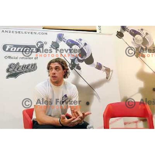 Anze Kopitar, LA Kings (NHL) forward at press conference in Forma+ sports shop in Ljubljana, Slovenia 21.5.2010 