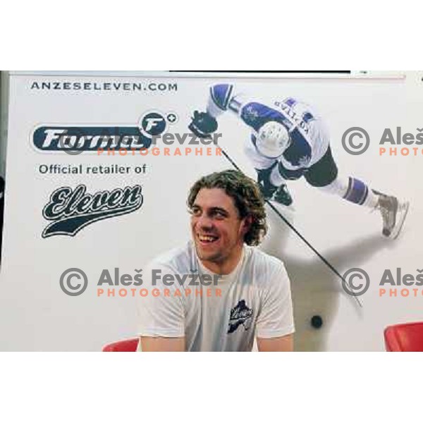 Anze Kopitar, LA Kings (NHL) forward at press conference in Forma+ sports shop in Ljubljana, Slovenia 21.5.2010 