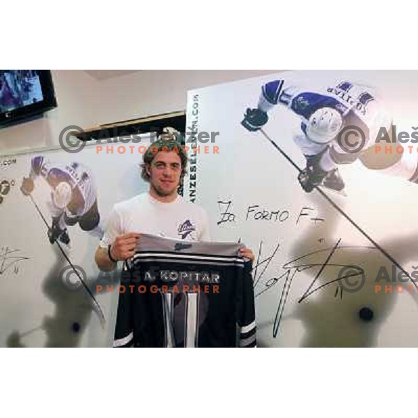 Anze Kopitar, LA Kings (NHL) forward at press conference in Forma+ sports shop in Ljubljana, Slovenia 21.5.2010 