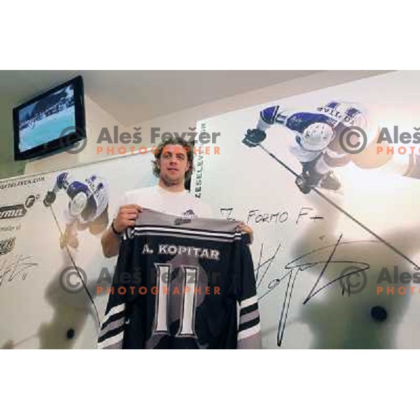 Anze Kopitar, LA Kings (NHL) forward at press conference in Forma+ sports shop in Ljubljana, Slovenia 21.5.2010 