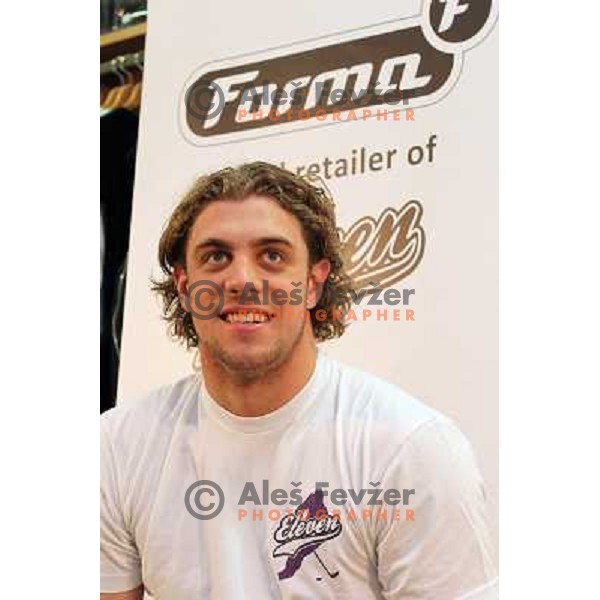 Anze Kopitar, LA Kings (NHL) forward at press conference in Forma+ sports shop in Ljubljana, Slovenia 21.5.2010 