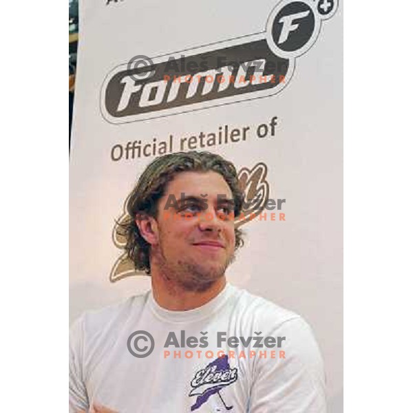 Anze Kopitar, LA Kings (NHL) forward at press conference in Forma+ sports shop in Ljubljana, Slovenia 21.5.2010 
