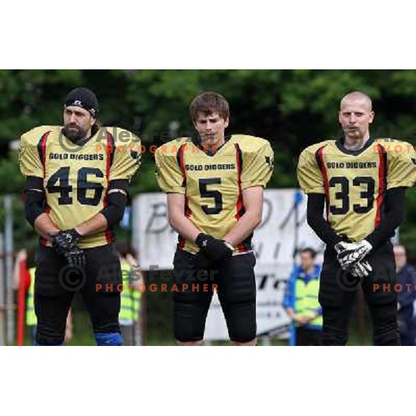 action during american football match Silverhawks Ljubljana- Gold Diggers Zalec in Slovenian Championship, played at Vrhnika Sports Park 22.5.2010 
