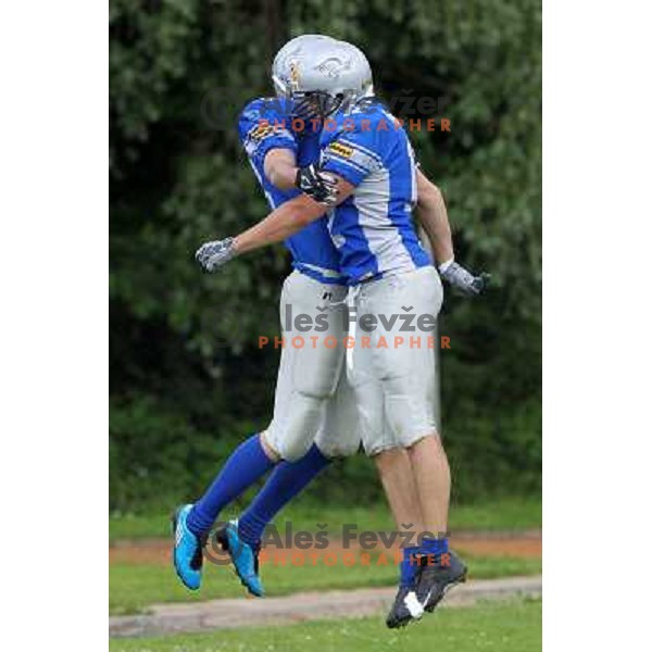  action during american football match Silverhawks Ljubljana- Gold Diggers Zalec in Slovenian Championship, played at Vrhnika Sports Park 22.5.2010 