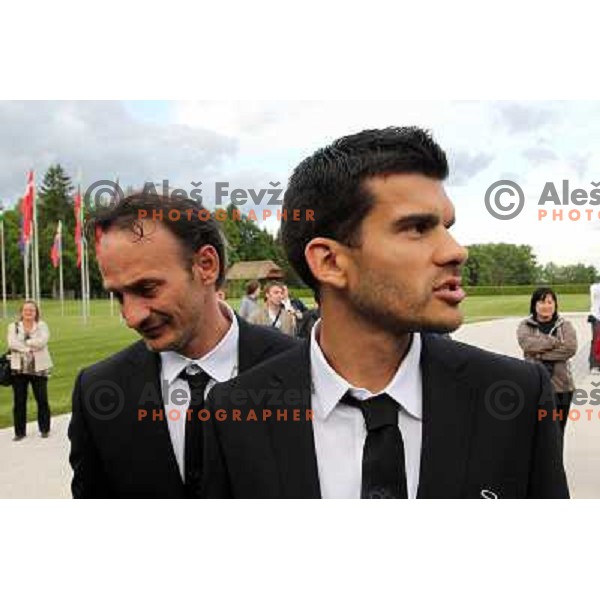  Pejkovic, Radosavljevic during Official presentation of Slovenia National Football team for World Cup 2010 South Africa on May 21st 2010 in Congress Centre Brdo, Slovenia 