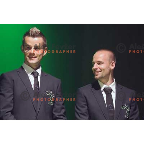 Dzinic, Brecko at Official presentation of Slovenia National Football team for World Cup 2010 South Africa on May 21st 2010 in Congress Centre Brdo, Slovenia 