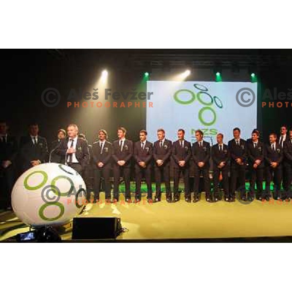  Official presentation of Slovenia National Football team for World Cup 2010 South Africa on May 21st 2010 in Congress Centre Brdo, Slovenia 