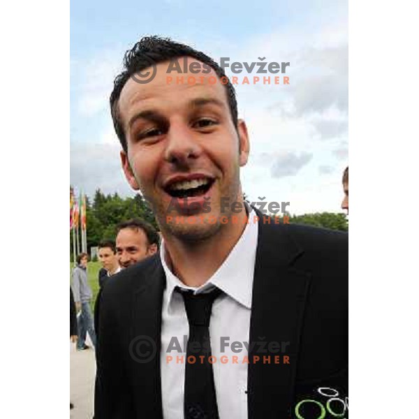 Samir Handanovic during Official presentation of Slovenia National Football team for World Cup 2010 South Africa on May 21st 2010 in Congress Centre Brdo, Slovenia 