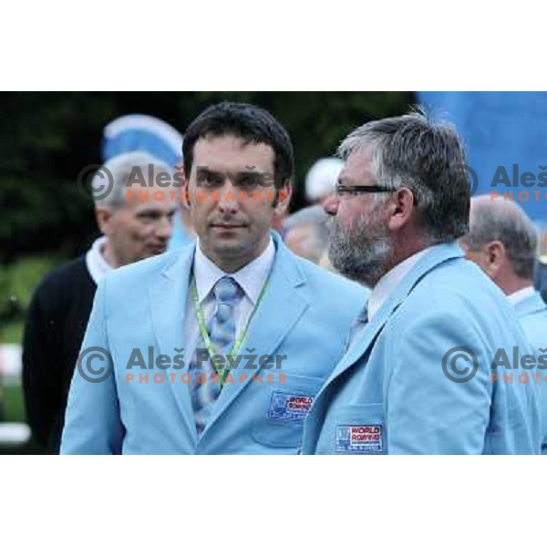  Denis Zvegelj, Janez Fajfar during Opening ceremony of Rowing World Cup Bled 2010 in Zdraviliski park , Bled, Slovenia 27.5.2010 