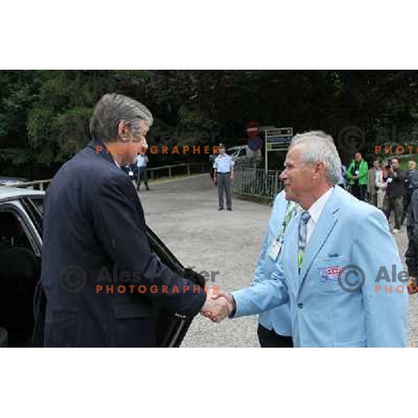 Dr.Danilo Turk and Janez Bencina during Rowing World Cup, Bled, Slovenia 28.5.2010 