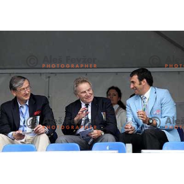 Dr.Danilo Turk and Denis Zvegelj during Rowing World Cup, Bled, Slovenia 28.5.2010 