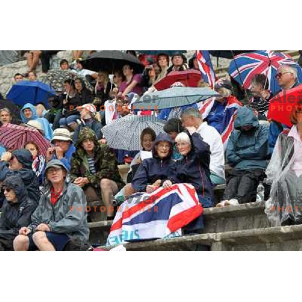 Fans watching action during Rowing World Cup, Bled, Slovenia 29.5.2010 