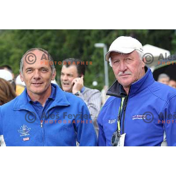 Dusan Jurse and Milos Jansa watching action during Rowing World Cup, Bled, Slovenia 29.5.2010 
