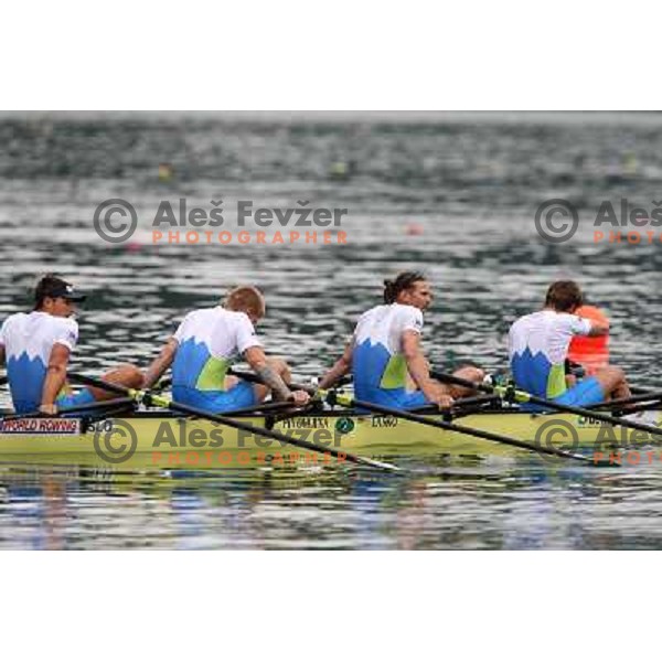 Gasper Fistravec, Jan Spik, Luka Spik, Andraz Krek during rowing world cup, lake Bled, Slovenia 30.5.2010 