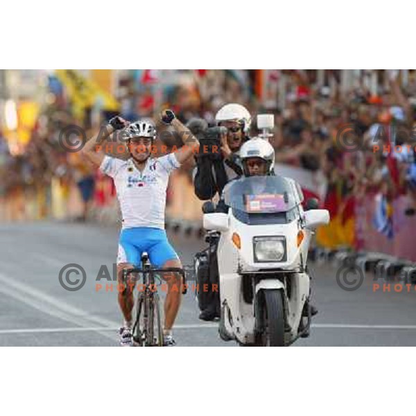 Paolo Bettini (ITA) during road race at Olympic games in Athens, held 13th of August 2004. He won the race and Olympic gold medal 
