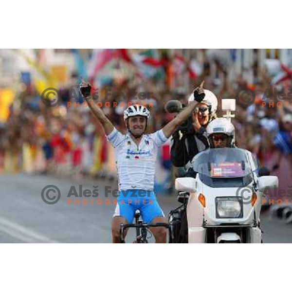 Paolo Bettini (ITA) during road race at Olympic games in Athens, held 13th of August 2004. He won the race and Olympic gold medal 