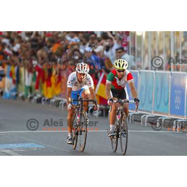 Paolo Bettini (ITA) during road race at Olympic games in Athens, held 13th of August 2004. He won the race and Olympic gold medal 