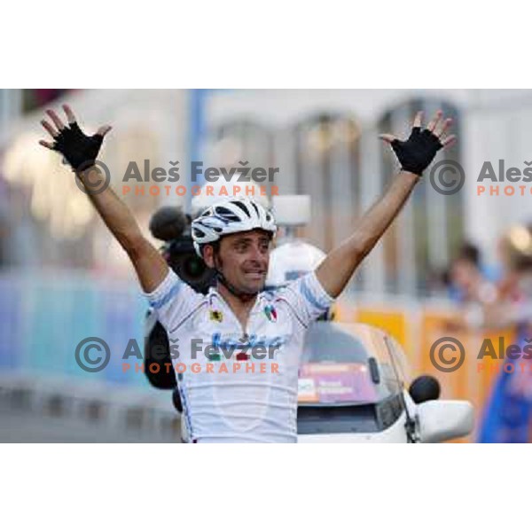 Paolo Bettini (ITA) during road race at Olympic games in Athens, held 13th of August 2004. He won the race and Olympic gold medal 