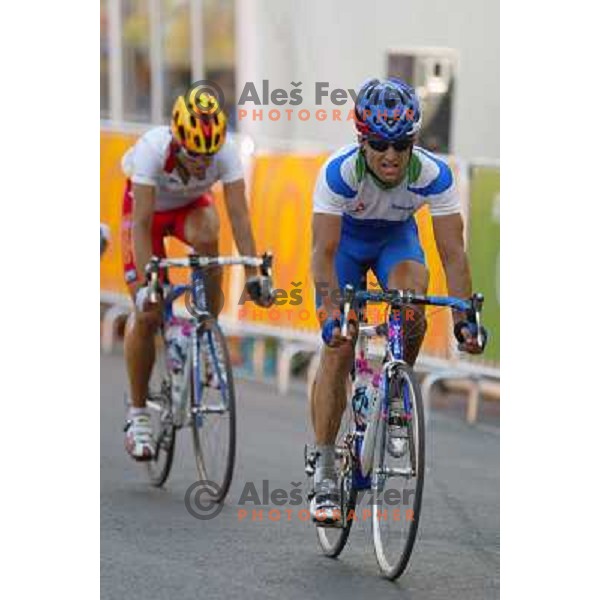 Andrej Hauptman (SLO) during road race at Olympic games in Athens, held 13th of August 2004 