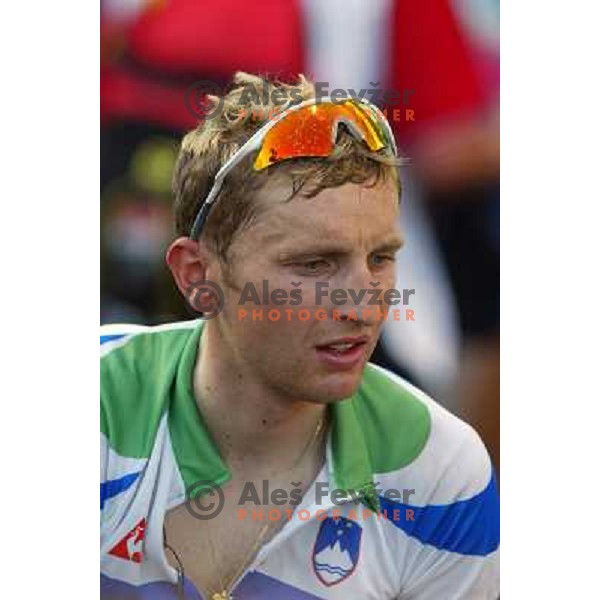 Tadej Valjavec (SLO) after cycling road race at Olympic games in Athens, Greece on August 13, 2004