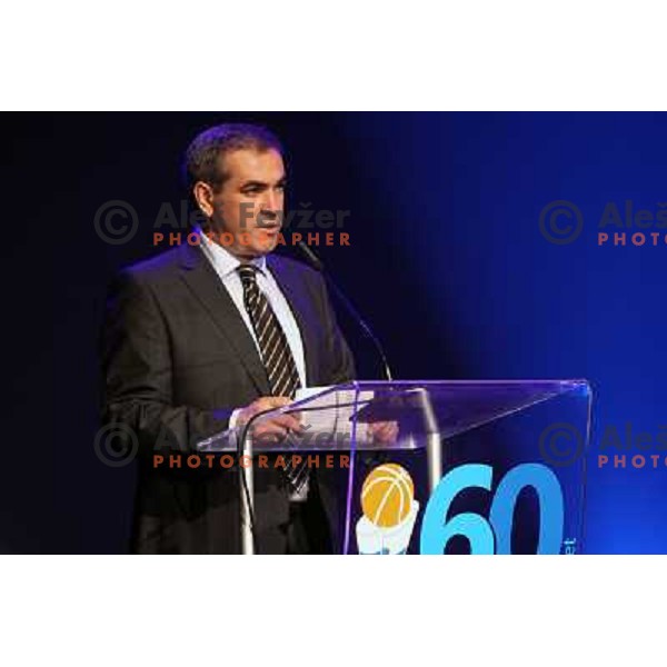 Newly elected president of KZS Roman Volcic at celebration of 60 years of Slovenia Basketball Associtaion held in hotel Union, Ljubljana, Slovenia 5.6.2010 