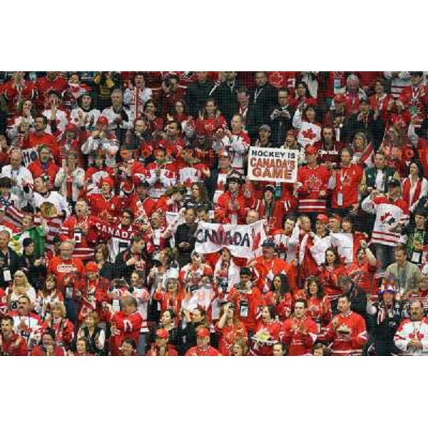 Canada fans during ice hockey match Canada-USA in the final of Olympic tournament 28.2.2010, Vancouver 2010 Winter Olympic Games, Canada 