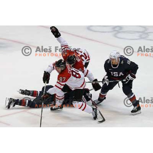 Sydney Crosby in action during ice hockey match Canada-USA in the final of Olympic tournament 28.2.2010, Vancouver 2010 Winter Olympic Games, Canada 