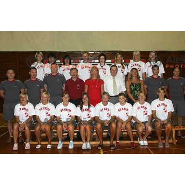 Team of Krim Mercator at official presentation before 2006/2007 handball season in Ljubljana, Slovenia on August 1, 2006