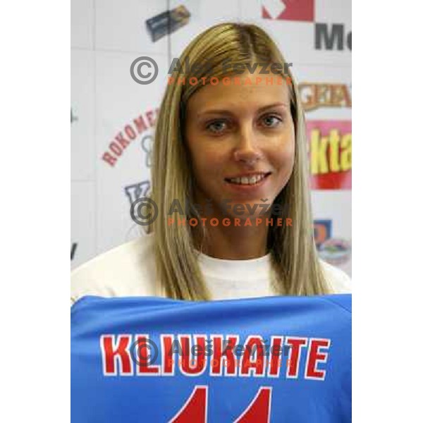 Team of Krim Mercator at official presentation before 2006/2007 handball season in Ljubljana, Slovenia on August 1, 2006