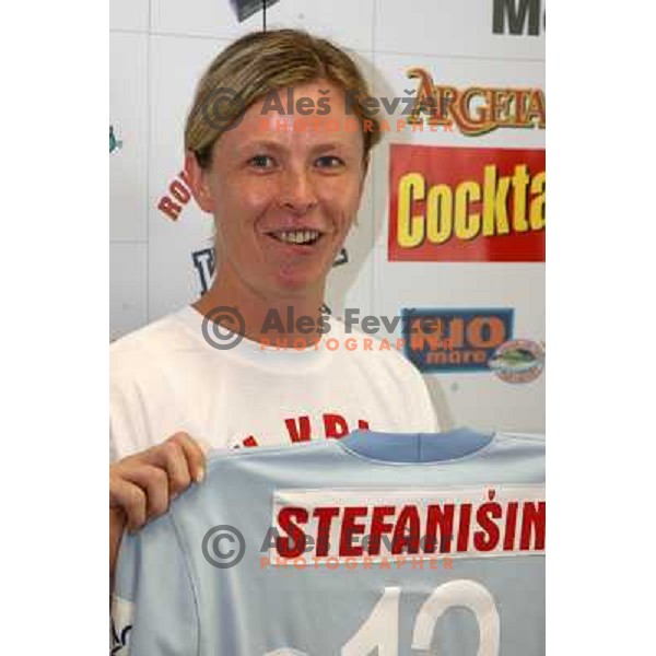 Team of Krim Mercator at official presentation before 2006/2007 handball season in Ljubljana, Slovenia on August 1, 2006