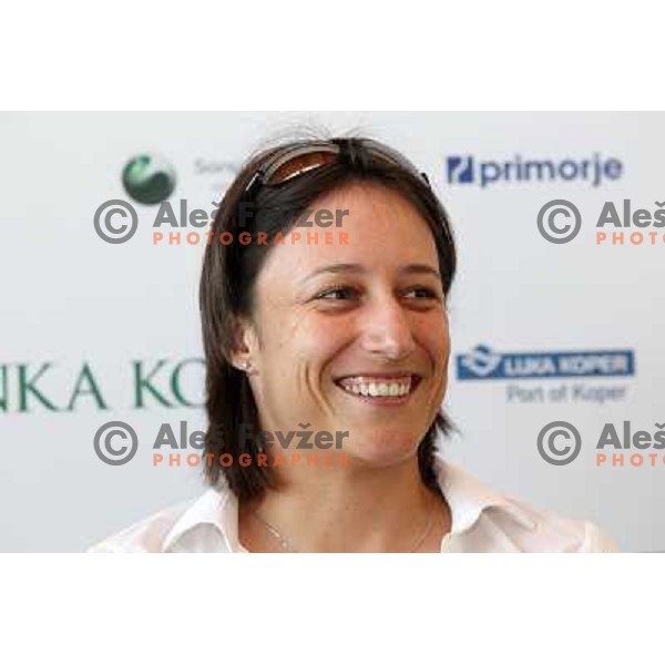Katarina SREBOTNIK (SLO) during WTA Banka Koper Slovenia Open press conference, held in hotel Mons, Ljubljana 13.7.2010 