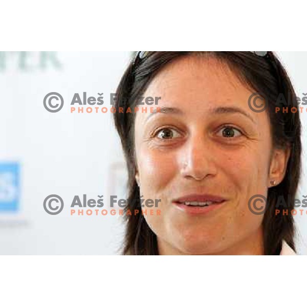 Katarina SREBOTNIK (SLO) during WTA Banka Koper Slovenia Open press conference, held in hotel Mons, Ljubljana 13.7.2010 
