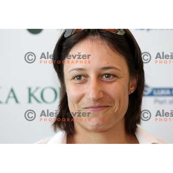 Katarina SREBOTNIK (SLO) during WTA Banka Koper Slovenia Open press conference, held in hotel Mons, Ljubljana 13.7.2010 