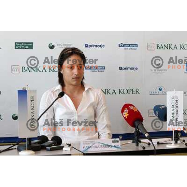 Katarina SREBOTNIK (SLO) during WTA Banka Koper Slovenia Open press conference, held in hotel Mons, Ljubljana 13.7.2010 