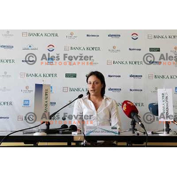 Katarina SREBOTNIK (SLO) during WTA Banka Koper Slovenia Open press conference, held in hotel Mons, Ljubljana 13.7.2010 