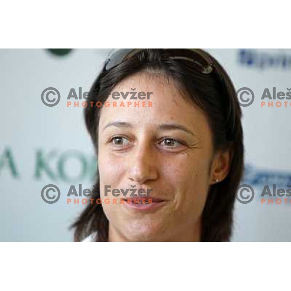 Katarina SREBOTNIK (SLO) during WTA Banka Koper Slovenia Open press conference, held in hotel Mons, Ljubljana 13.7.2010 